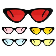 Pop Color Retro Vintage Style Cat Eye Womens Plastic Sunglasses