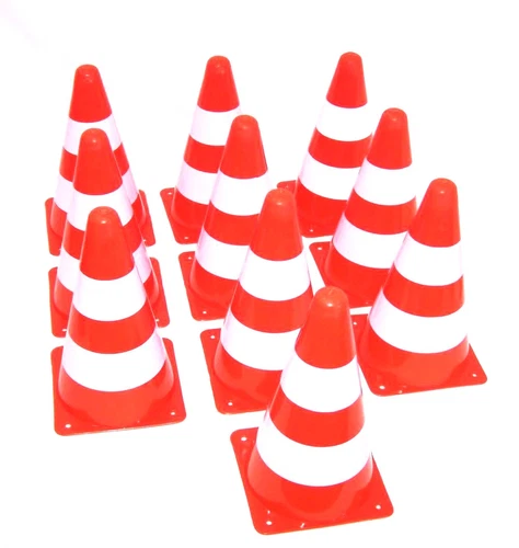 10 Stück Pylonen Verkehrshütchen Warnkegel Fußball Hütchen Kegel Pylone Neu