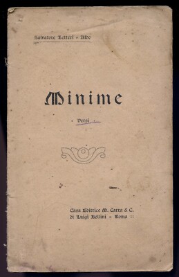 libro MINIME Versi SALVATORE LETTERI ALDO M. Carra & C. BELLINI Roma