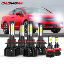 Para FIT Honda Civic 2006-2015 Combo LED faro + luces antiniebla 6x