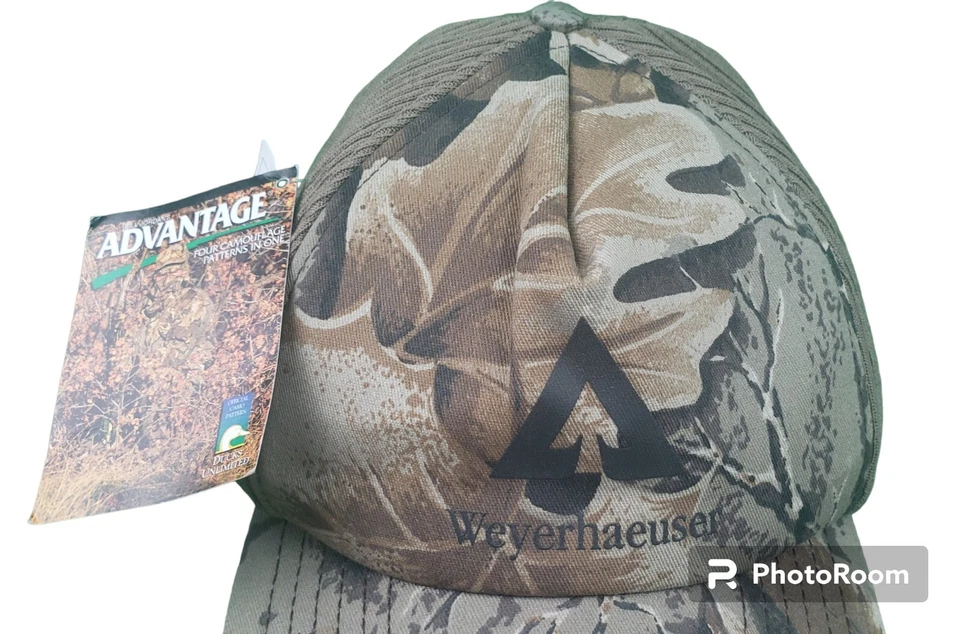 Weyenhaeuser Camo Brown Hunting Cap Hat Warm BRAND NEW W/ TAGS -  MADE IN USA - Image 2 of 4