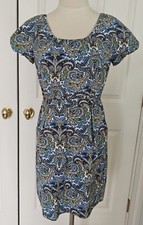 J Crew Paisley Print Cotton & Silk Dress 6