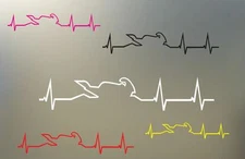 (2) 6" heart beat bike GSXR aprilia ducati motorcycle decal sticker JDM TRD S947