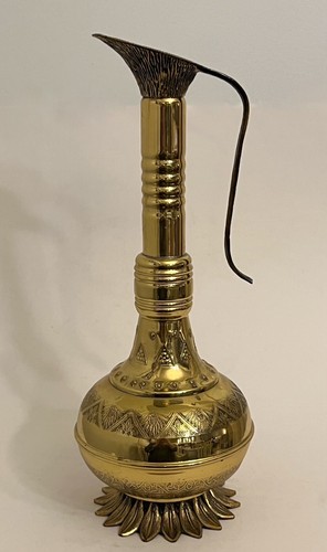 Krug Vintage JERUSALEM Ölkrug Judentum Israel Messing 17"" - Bild 2 von 6