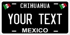 Chihuahua Black Mexico License Plate Personalized Car Bike Motorcycle