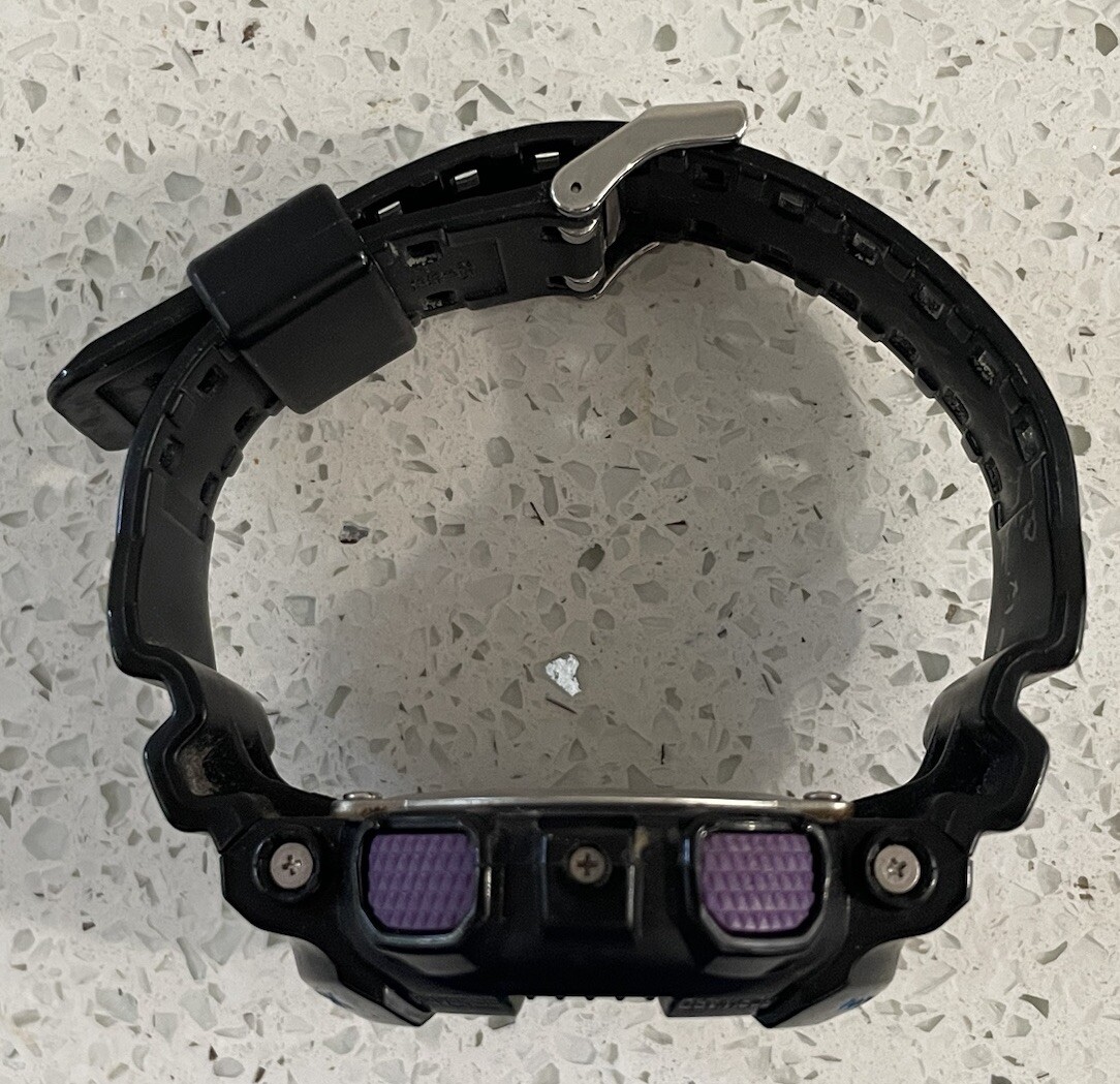 G-Shock Casio Watch GA110-HC Black w Purple/blue Face | eBay