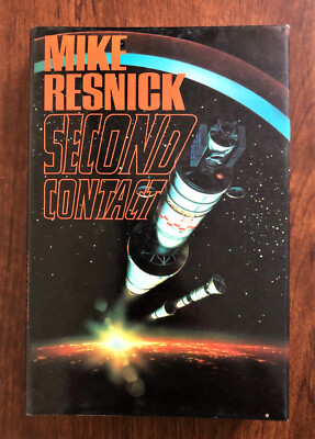 Second Contact by Mike Resnick (1990 Hardcover) Signed & Inscribed First Edition