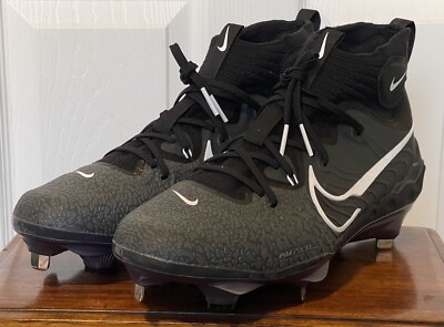 Nike Alpha Huarache NXT Black Grey Metal Baseball Cleats  display picture 1