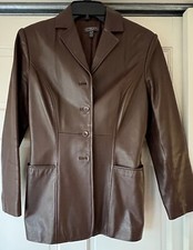Classiques Entier Petite 6 Brown Leather Womens Jacket Coat