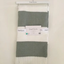 NEW Baby Blanket Knit Cozy Green Stripe Baby Gift | Dwell Studio