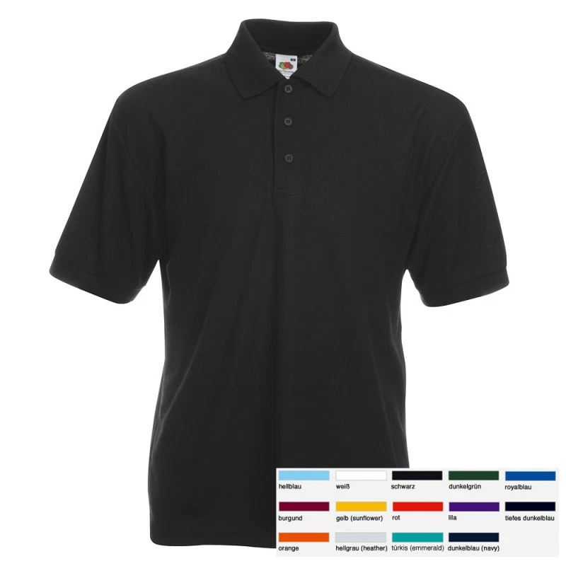 Fruit Of The Loom Classic Poloshirt Lschwarz
