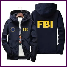 2025 New Men's Jacket High Quality FBI Printed Outdoor Sports Jacket Spring