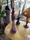 HTF Blenko Handmade Glass 28” purple Decanter W Rare Unusual Lg Stopper