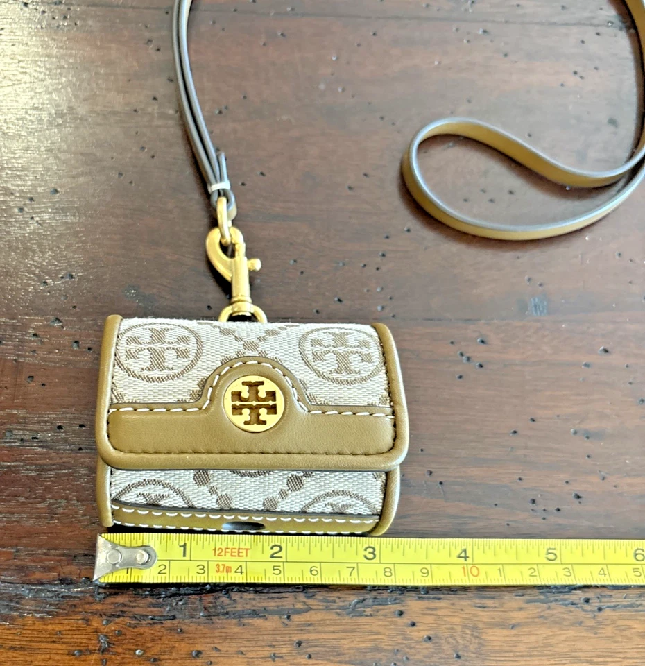 Estuche TORY BURCH T Monograma Jacquard AirPods Avellana Nuevo sin Etiquetas Foto 4 de 4