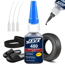 Black Super Glue 480 Fast Dry Cyanoacrylate Leather Rubber Plastic Repair Glue