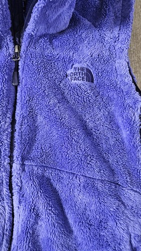 The North Face Vest Women Size L Osito Fleece Full Zip Purple Outdoors Pockets - Picture 2 of 6