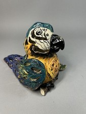 Heather Goldminc Parrot Blue Macaw Bird Ceram...