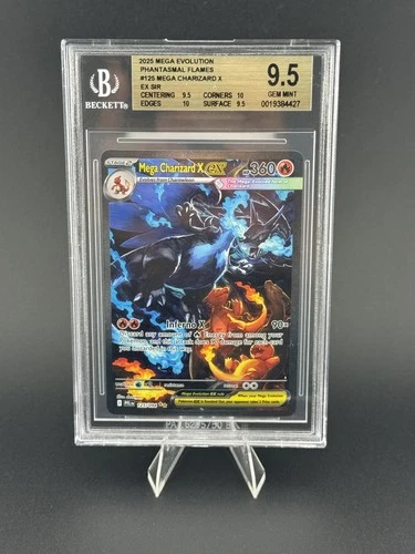 Mega Charizard EX SIR 125/094 (English) Phantasmal Flames Pokemon TCG BGS 9.5