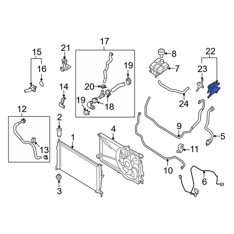 For Mazda 6 2011-2013 Mazda LF941517Z Engine Coolant Outlet Flange - Imagem 2 de 4