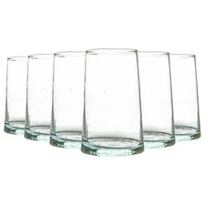 Merzouga Recycled Highball Glasses - 320ml - Clear - Pack of 6