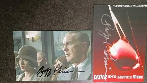 GEOFF PIERSON 2 Authentic Hand Signed Autograph 4X6 Photo s - ACTOR - DEXTER
