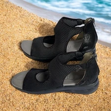 JBU by Jambu Black Mesh Women's Margot Sport Water Ready Sandal Shoes Sz 12M