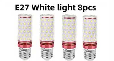 LED  Integrated SMD LED Corn Lamp E27 AC85V - 265V White Light 4pk