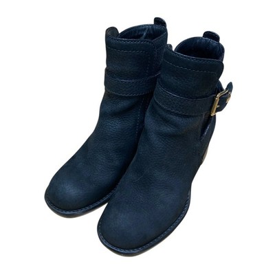 Used Louis Vuitton Leather Ankle Boots Black Size 35 KrS73