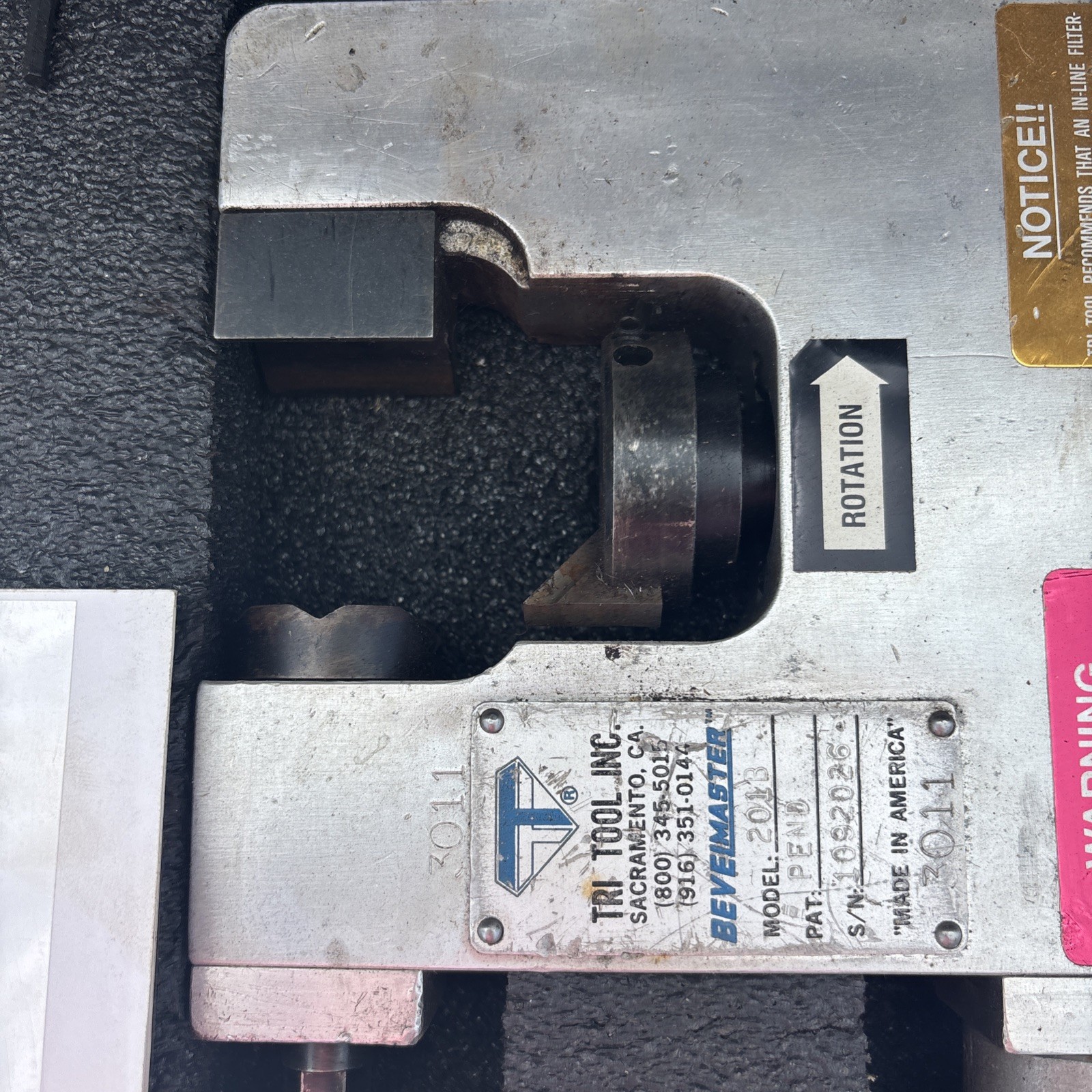 Tri-Tool 201B Bevelmaster Portable Lathe Bevelling System ARO 7849-E Pistol Grip