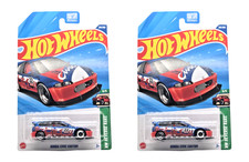 2025 Hot Wheels Honda Civic Custom 201 Red/Blue - Set of 2 JDM
