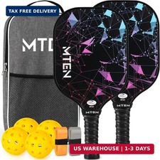 Pickleball Paddles, USAPA Approved Fiberglass Surface Pickleball Set with Pickle