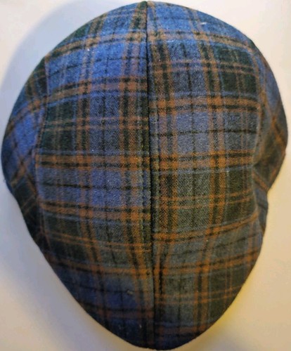 American Bears Men’s Flat Cap Black And Blue Polyester One Size Fit All
