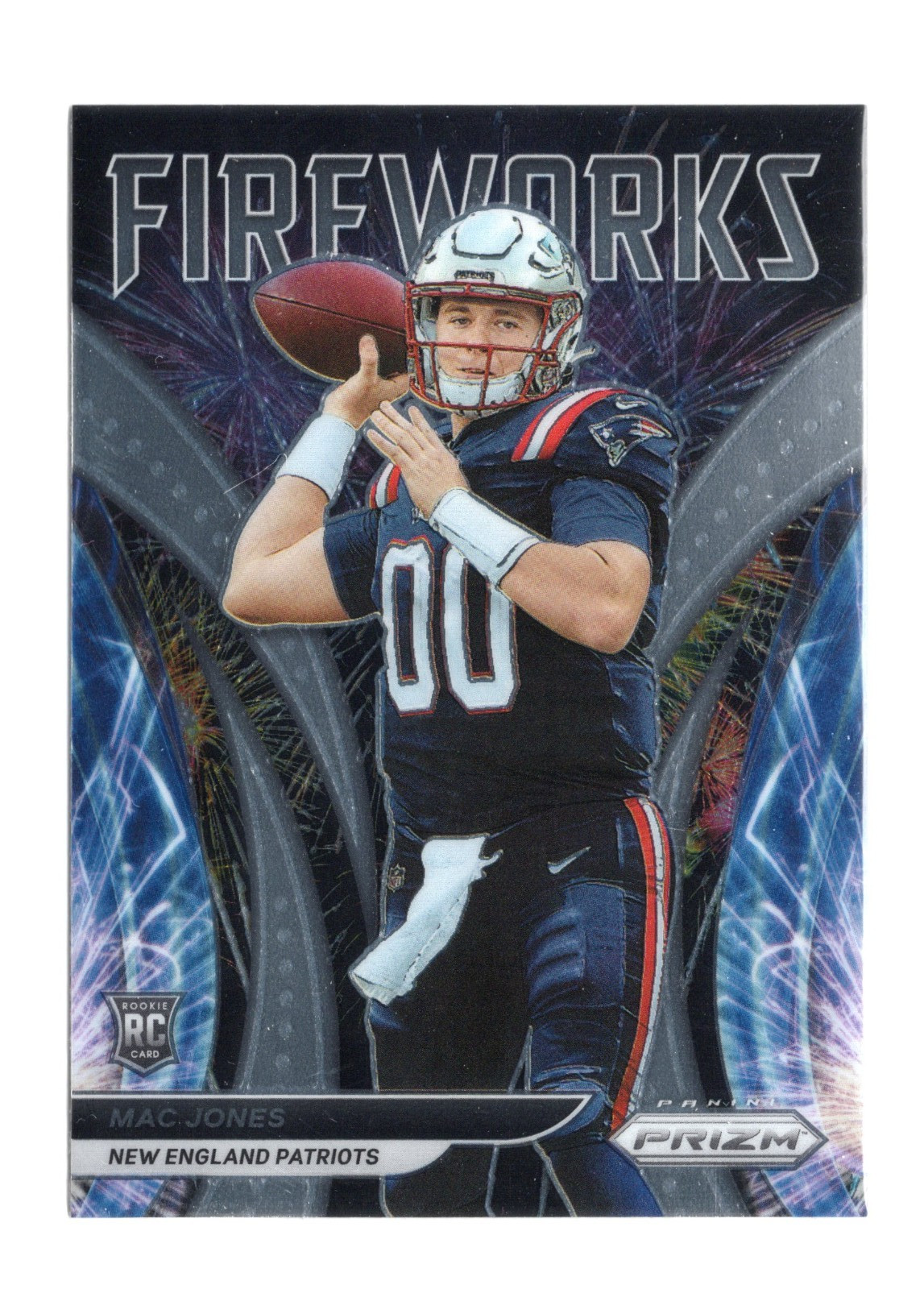 2021 Prizm Mac Jones RC #F-25 Fireworks New England Patriots