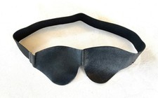Black Leather Blindfold - Soft and Pliable for Comfort and Sleep