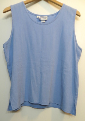 Lighthouse Point Shirt Womens Large Blue Light Tank Top Pullover Retro Classic