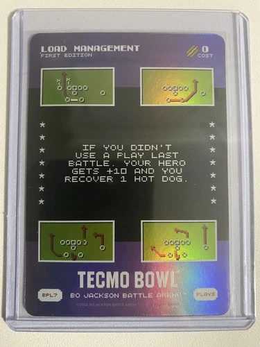 2026 Bo Jackson Battle Arena TECMO BOWL Battle foil Load Managment BPL7 -SSP