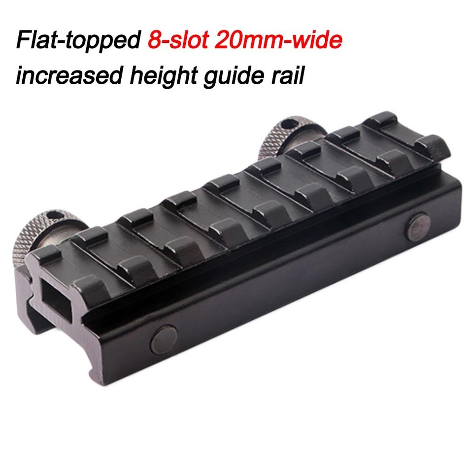8-Slot Riser Base Mount Adapter Dovetail for Picatinny 20mm Rail ...