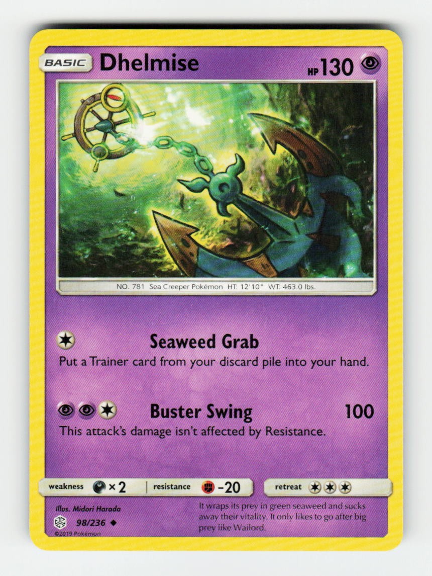 Dhelmise SM - Cosmic Eclipse 98/236 Pokemon Uncommon NM