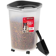 Pet Food Storage Container 25 lbs - Improved Airtight Seal