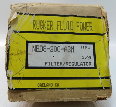 NB08-200-A3M, 125°F 150 PSI max, 1/4'' Filter/Regulator Rucker Fluid Power