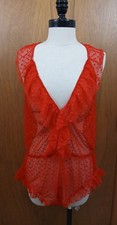 NWT Savage X Fenty Red Heart Lace Teddy 2X 