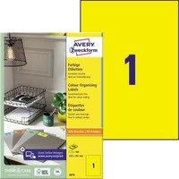 2 Bis 20X Avery Zweckform Universal-Etiketten, 210 X 297 Mm, Gelb Bis 9% Rabatt