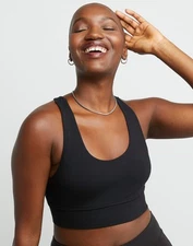 Hanes Bralette Originals Longline Womens Stretch Wide Bottom Band Extra Coverage