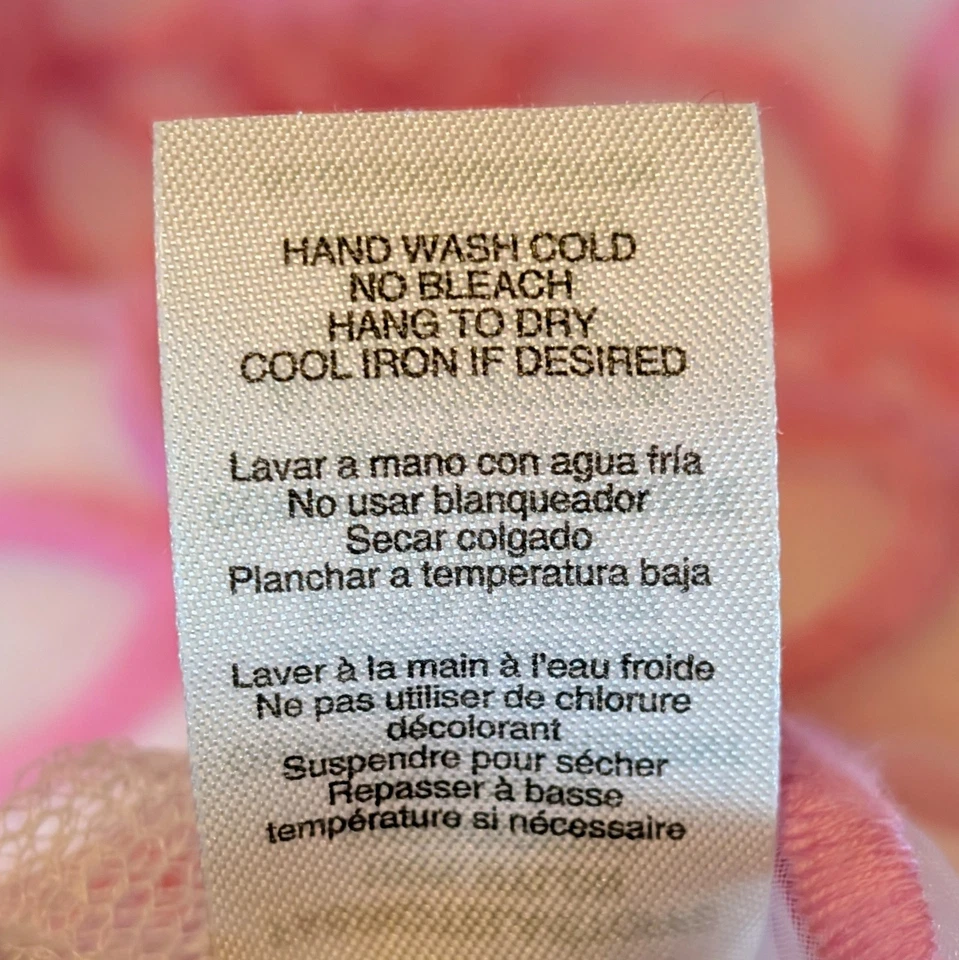 Heartstrings Girls 14 Floral Lined Pink White Dress Layered - Image 4 of 4