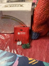 Holiday Editions silver tone Christmas earrings feature snowflake and j