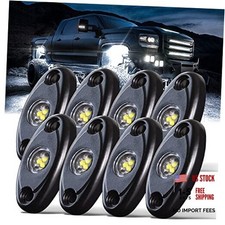LED Rock Lights White 8PCS for Off Road Trucks RZR LED Rock Lights-8PCS White