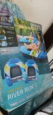 Intex River Run 1 Inflatable Floating Water Lounge Tube Raft 2 Pack
