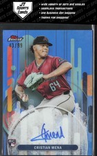 2025 Topps Finest Cristian Mena FA-CME RC Blue Refractor Auto /99 Diamondbacks