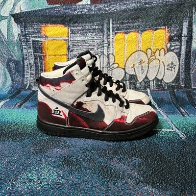Nike SB White Melvin Dunk High RARE Heat Paris Jedi Pink Box Size 8 305050 103