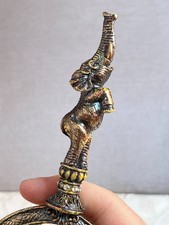 Magnifying Glass Approx 6"L Gold Figural Elephant Handle NOS Gorgeous Styling